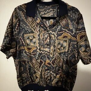 Men's Geometric Pattern Shirt - Multicolor